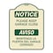Signmission Please Keep Garage Closed Mantenga La Puerta Del Garaje Cerrado Alum Sign, 24" x 18", TG-1824-23289 A-DES-TG-1824-23289 - alternate 1